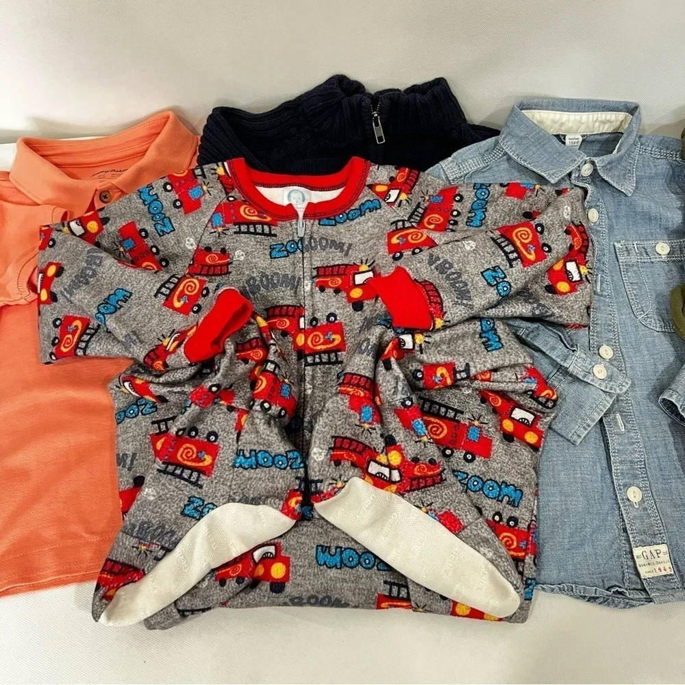 Lot Bundle Of 6 Pcs. Kids Clothes Size 5 Toddler Tops Bottom Pajama Multicolor
